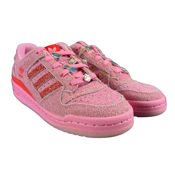Adidas Forum Low CL The Grinch Bliss Pink Bright Red Shoes ID8895 Women's Size 7 - Picture 4 of 10